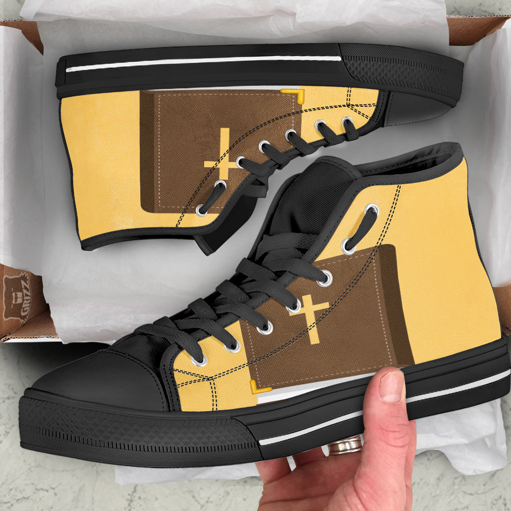 Holy Bible Christian Print Black High Top Shoes-grizzshop