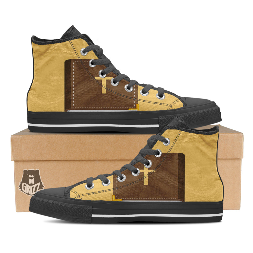 Holy Bible Christian Print Black High Top Shoes-grizzshop