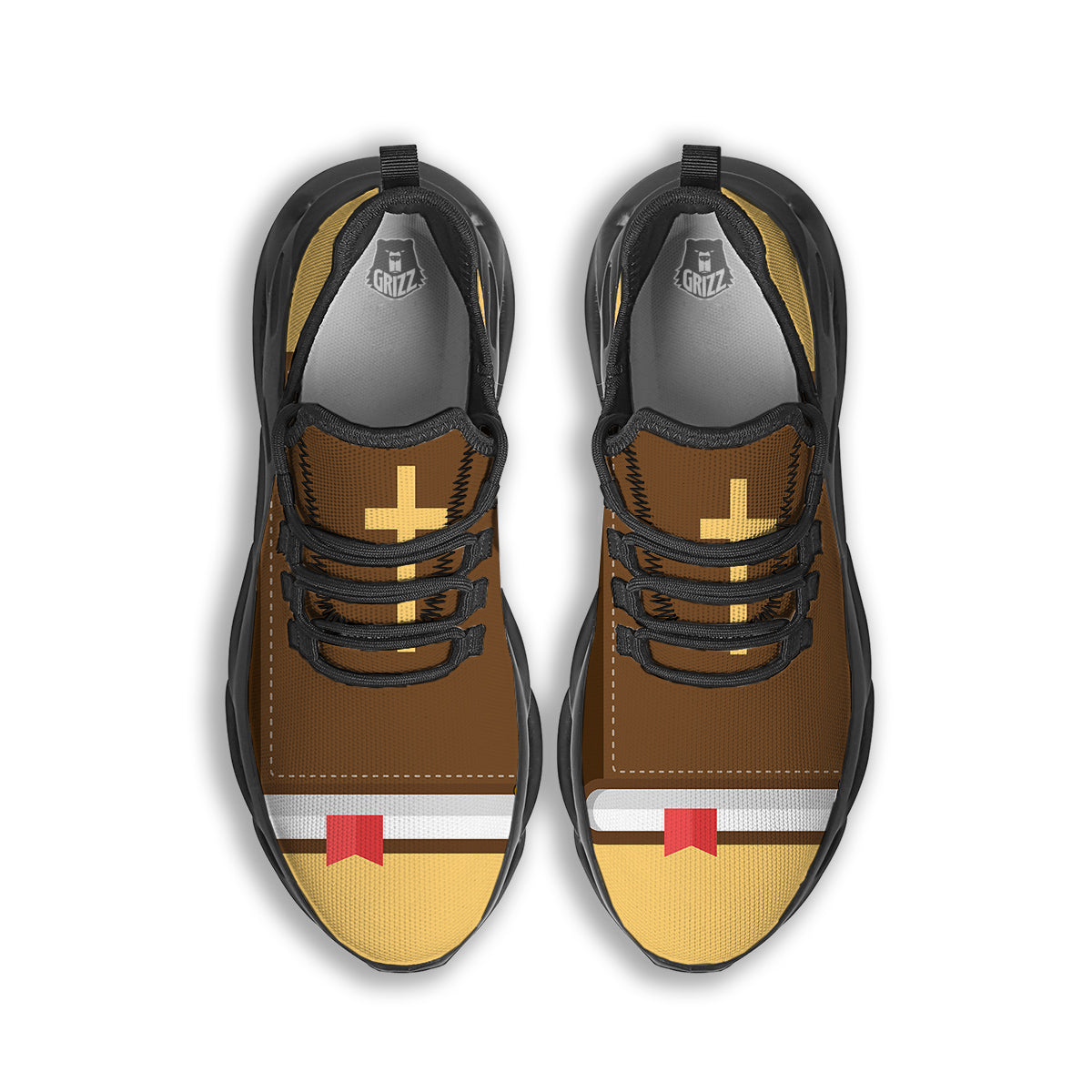 Holy Bible Christian Print Black Running Shoes-grizzshop