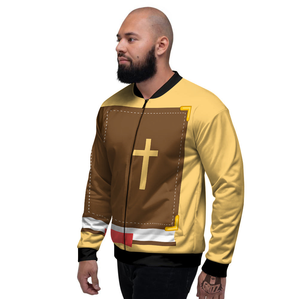 Holy Bible Christian Print Men's Bomber Jacket-grizzshop