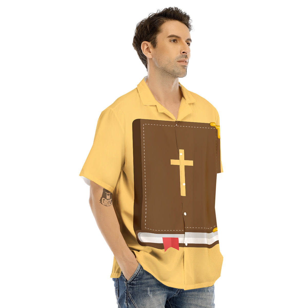 Holy Bible Christian Print Men's Hawaiian Shirt-grizzshop