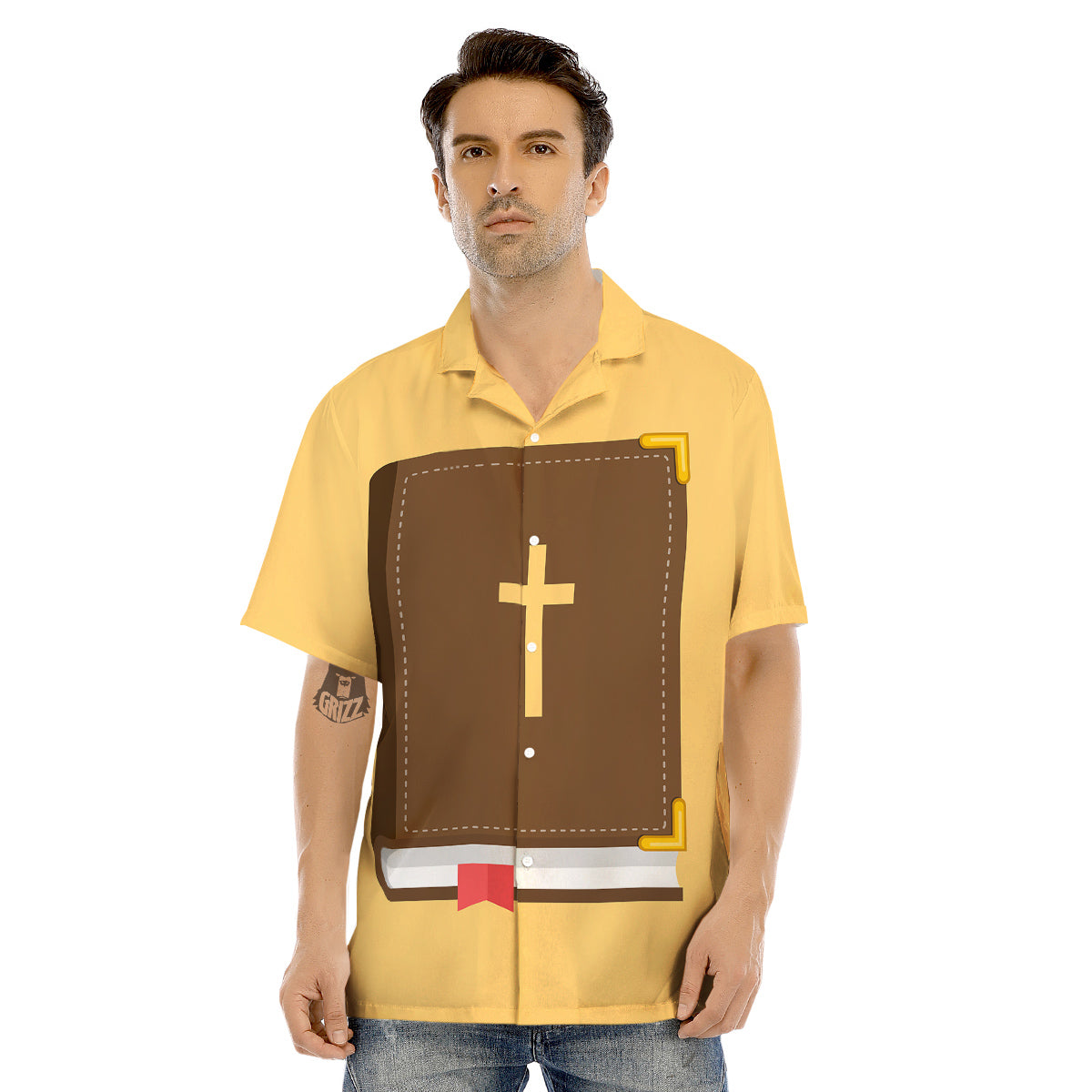 Holy Bible Christian Print Men's Hawaiian Shirt-grizzshop