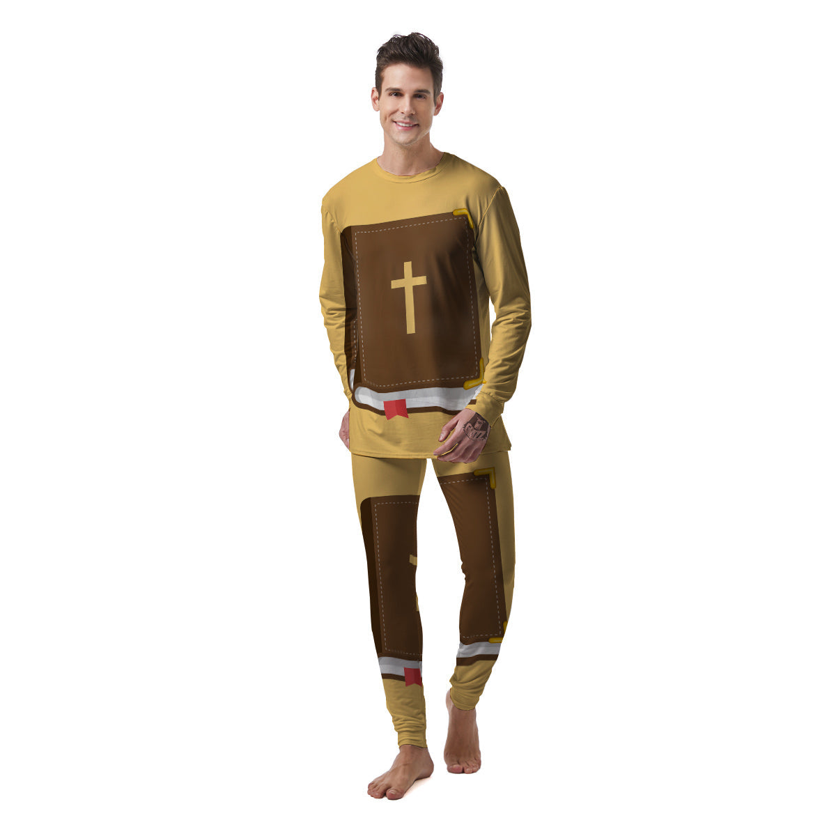 Holy Bible Christian Print Men's Pajamas-grizzshop
