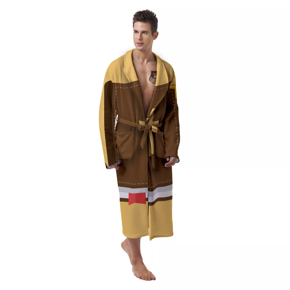 Holy Bible Christian Print Men's Robe-grizzshop