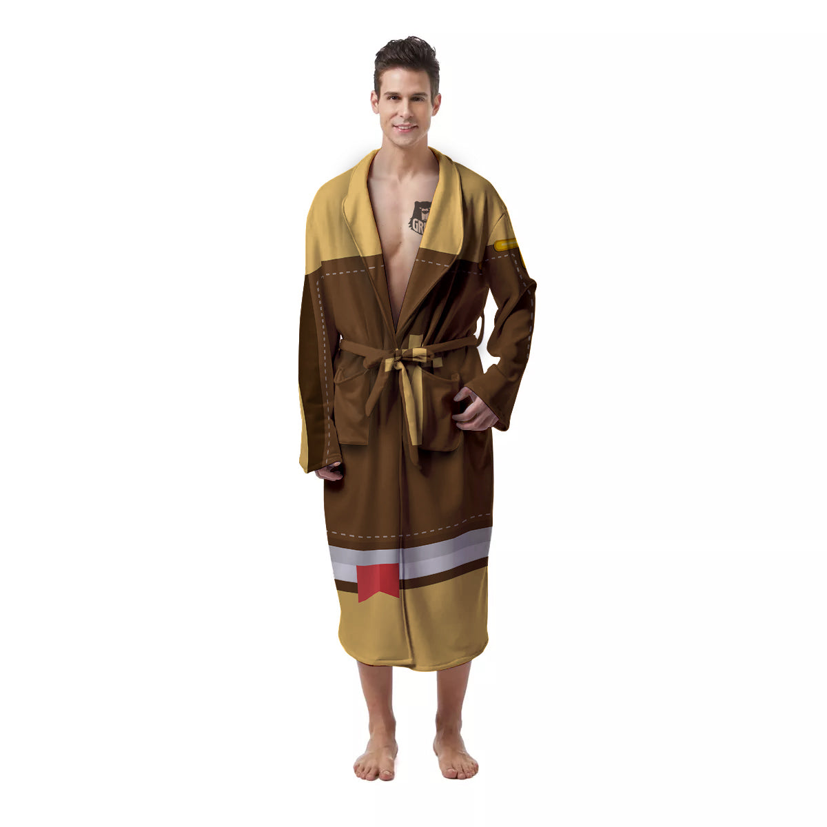 Holy Bible Christian Print Men's Robe-grizzshop