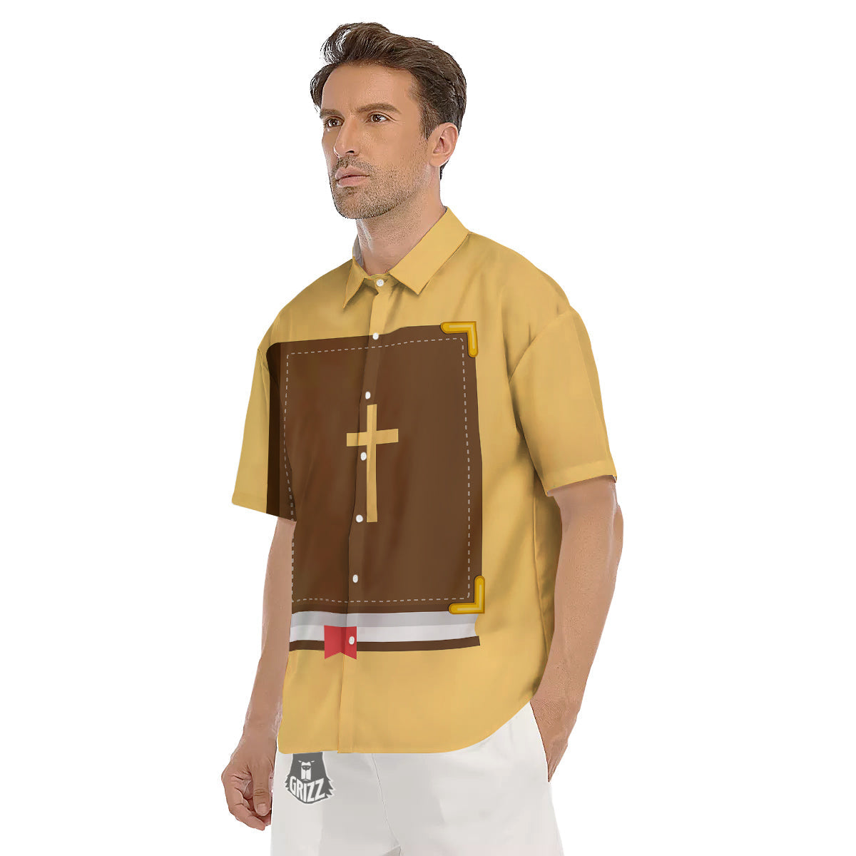 Holy Bible Christian Print Men's Short Sleeve Shirts-grizzshop