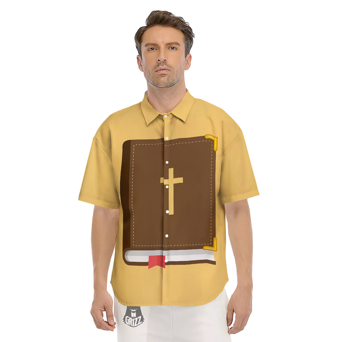 Holy Bible Christian Print Men's Short Sleeve Shirts-grizzshop