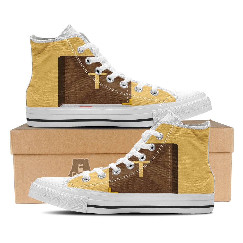 Holy Bible Christian Print White High Top Shoes-grizzshop