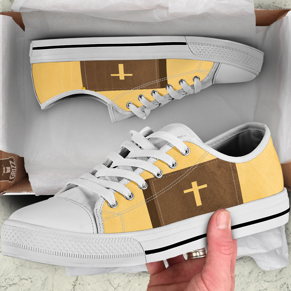 Holy Bible Christian Print White Low Top Shoes-grizzshop