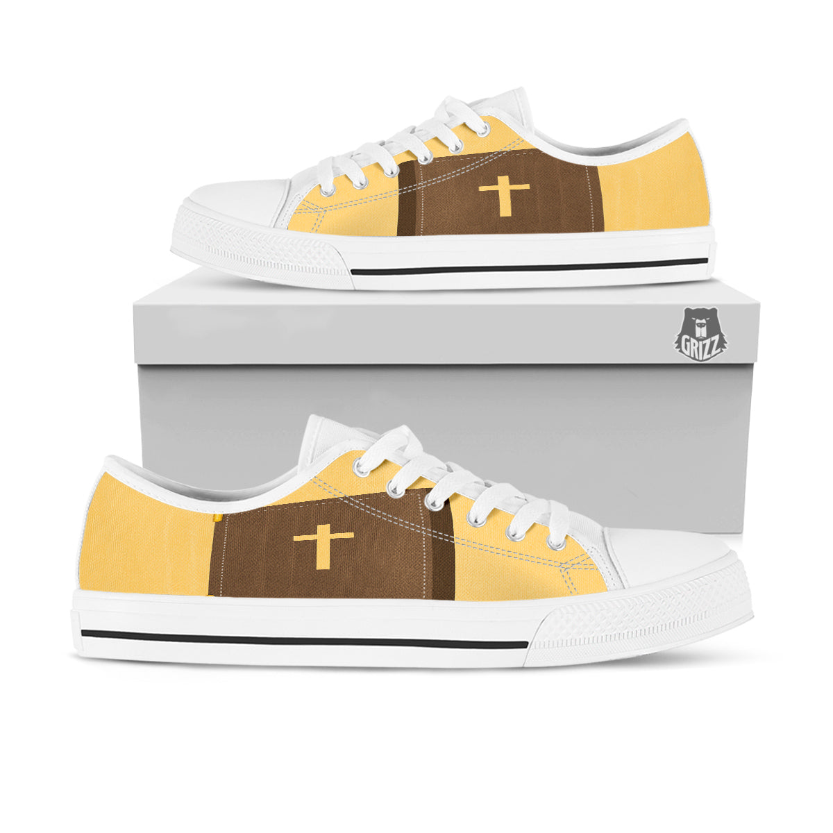 Holy Bible Christian Print White Low Top Shoes-grizzshop