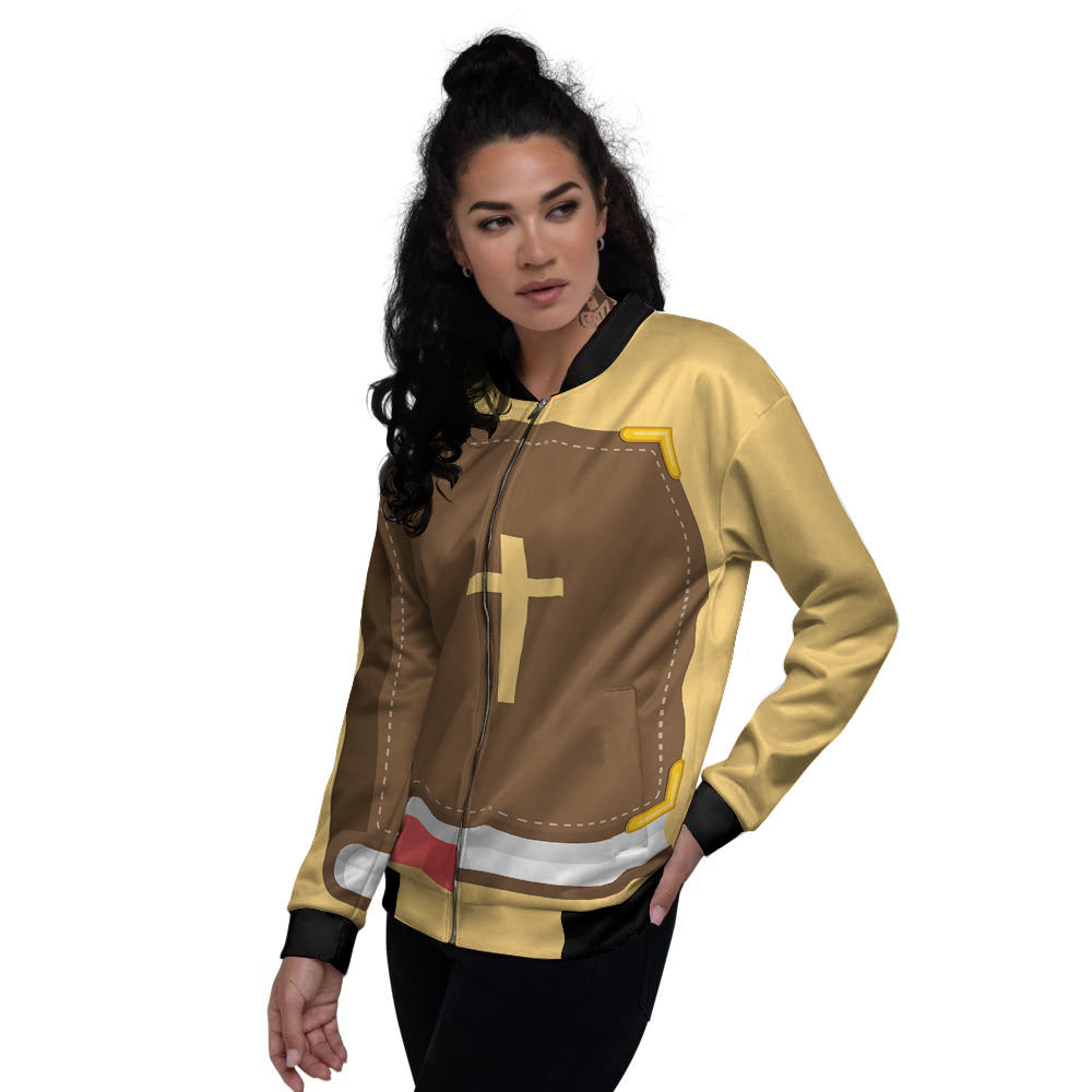 Holy Bible Christian Print Women's Bomber Jacket-grizzshop