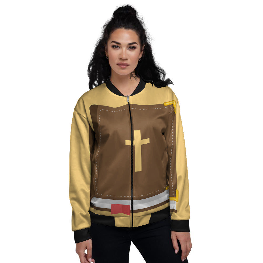 Holy Bible Christian Print Women's Bomber Jacket-grizzshop