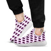 Holy Bible Purple Print Pattern White Athletic Shoes-grizzshop