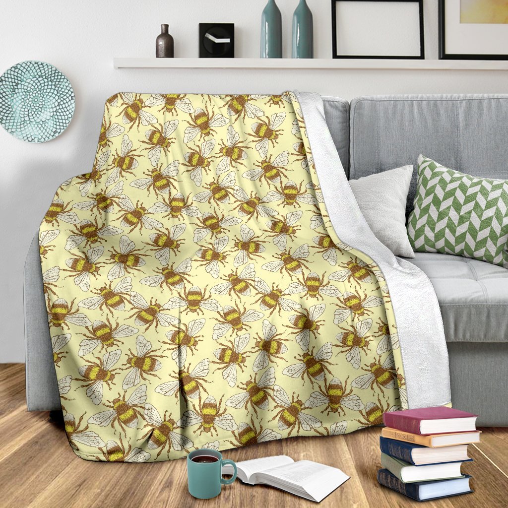 Honey Bee Gifts Pattern Print Blanket-grizzshop