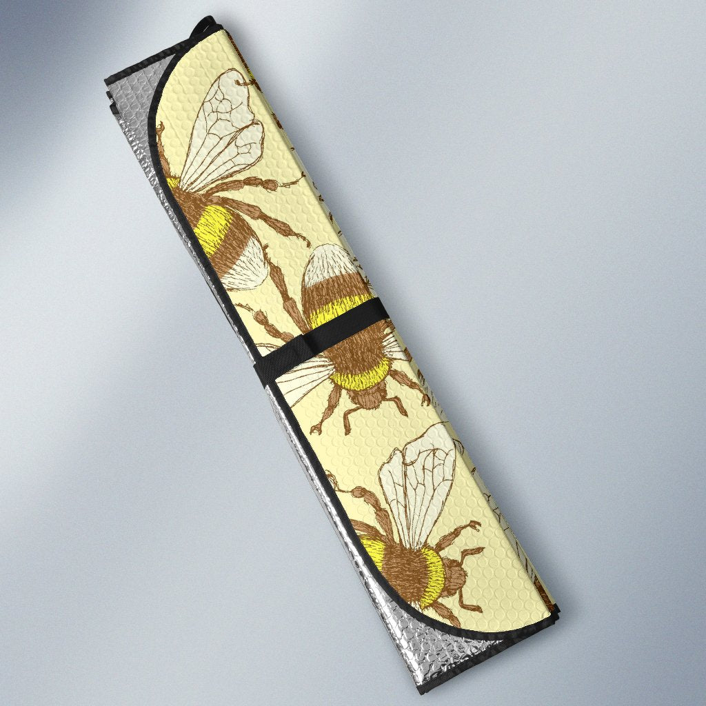 Honey Bee Gifts Pattern Print Car Sun Shade-grizzshop