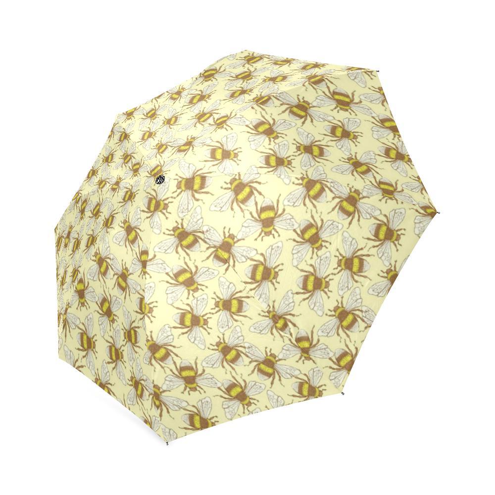 Honey Bee Gifts Pattern Print Foldable Umbrella-grizzshop