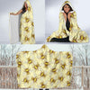 Honey Bee Gifts Pattern Print Hooded Blanket-grizzshop