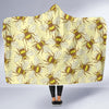 Honey Bee Gifts Pattern Print Hooded Blanket-grizzshop