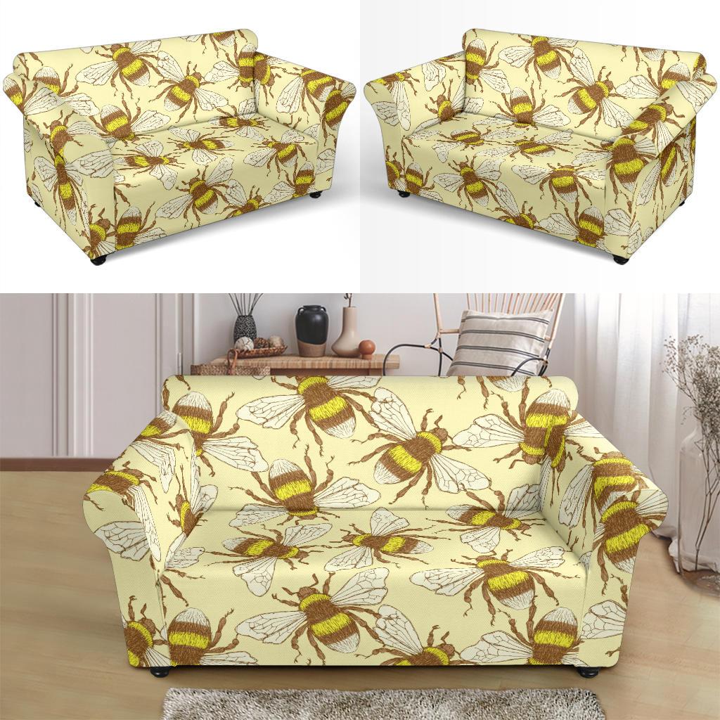 Honey Bee Gifts Pattern Print Loveseat Cover-grizzshop