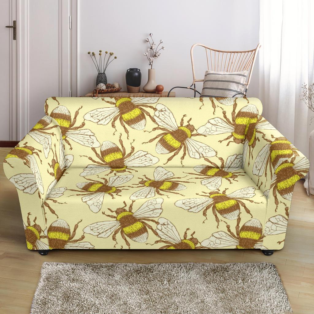 Honey Bee Gifts Pattern Print Loveseat Cover-grizzshop