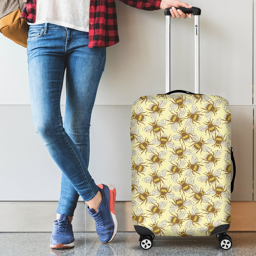 Honey Bee Gifts Pattern Print Luggage Cover Protector-grizzshop