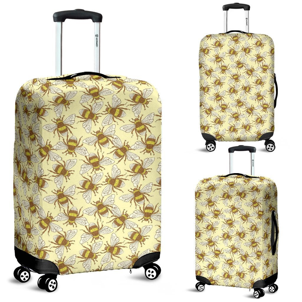 Honey Bee Gifts Pattern Print Luggage Cover Protector-grizzshop