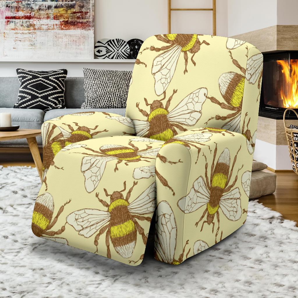 Honey Bee Gifts Pattern Print Recliner Cover-grizzshop