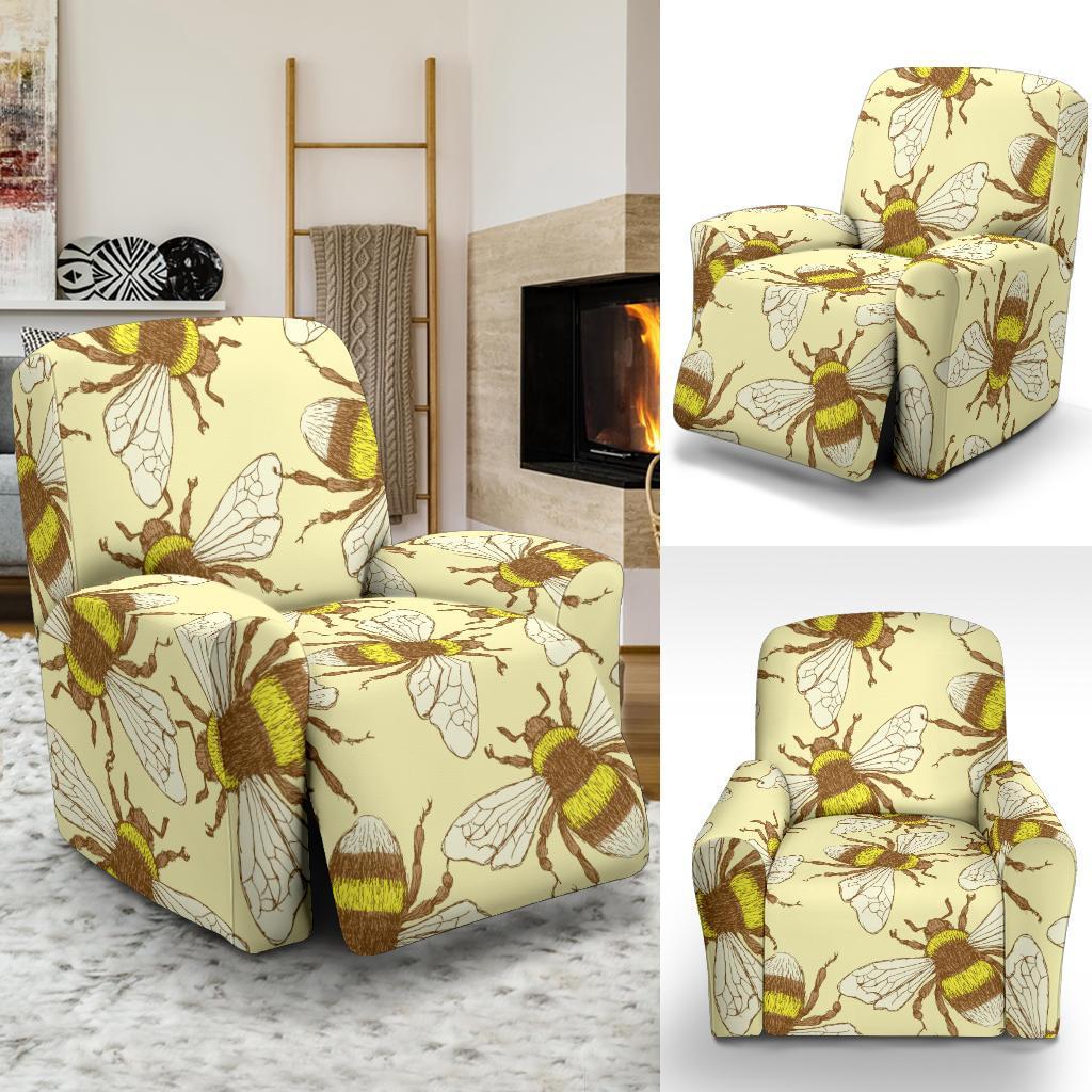 Honey Bee Gifts Pattern Print Recliner Cover-grizzshop