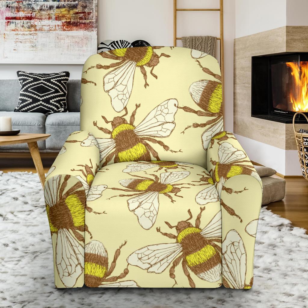 Honey Bee Gifts Pattern Print Recliner Cover-grizzshop