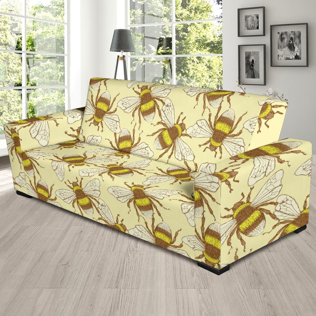 Honey Bee Gifts Pattern Print Sofa Covers-grizzshop