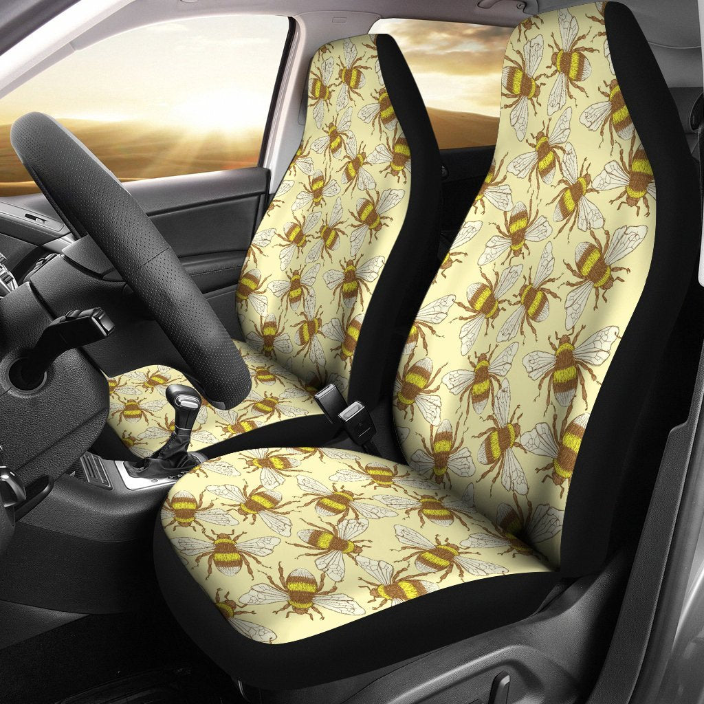 Honey Bee Gifts Pattern Print Universal Fit Car Seat Cover-grizzshop