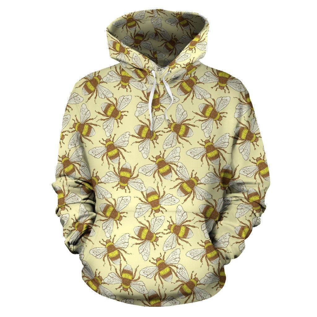 Honey Bee Gifts Pattern Print Women Men Pullover Hoodie-grizzshop