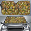 Honey Bee Psychedelic Gifts Pattern Print Car Sun Shade-grizzshop