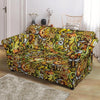 Honey Bee Psychedelic Gifts Pattern Print Loveseat Cover-grizzshop