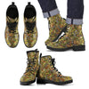 Honey Bee Psychedelic Gifts Pattern Print Men Women Leather Boots-grizzshop