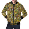 Honey Bee Psychedelic Gifts Pattern Print Men's Bomber Jacket-grizzshop