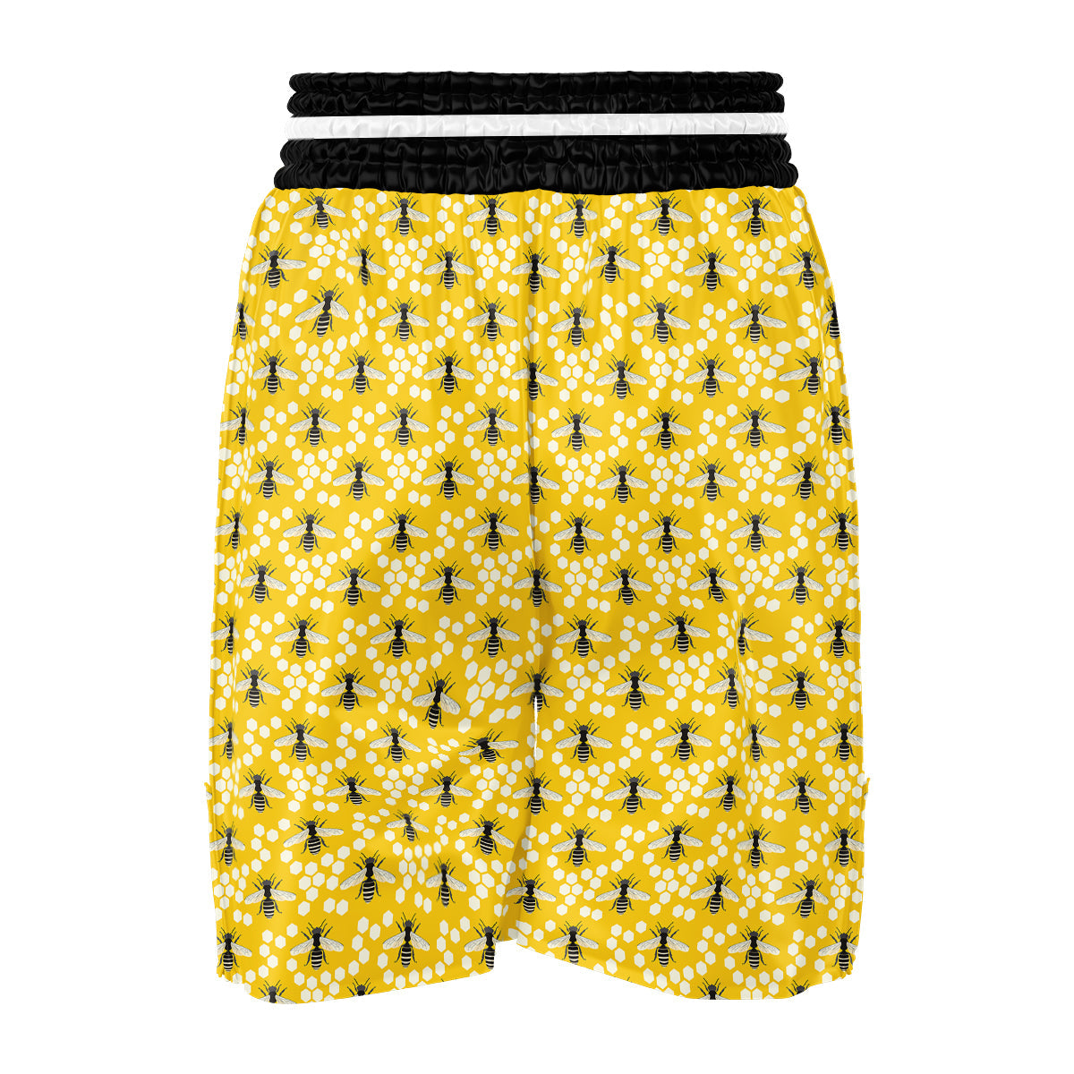 Honeycomb Bee Print Pattern Boxing Shorts-grizzshop