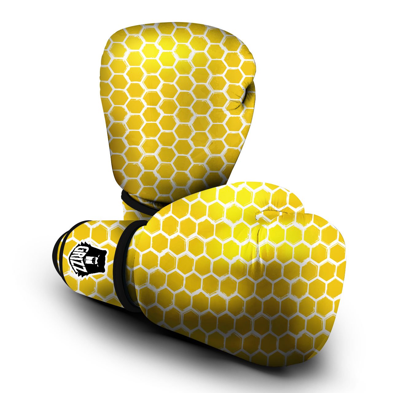 Honeycomb Print Pattern Boxing Gloves-grizzshop