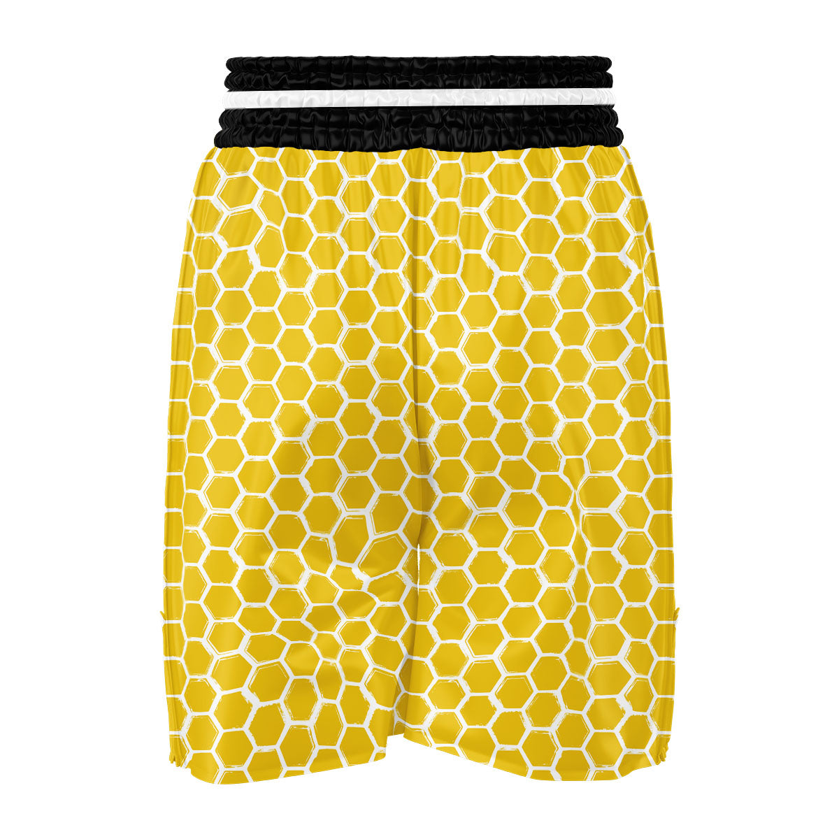 Honeycomb Print Pattern Boxing Shorts-grizzshop