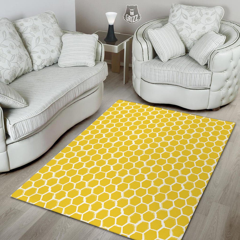 Honeycomb Print Pattern Floor Mat-grizzshop