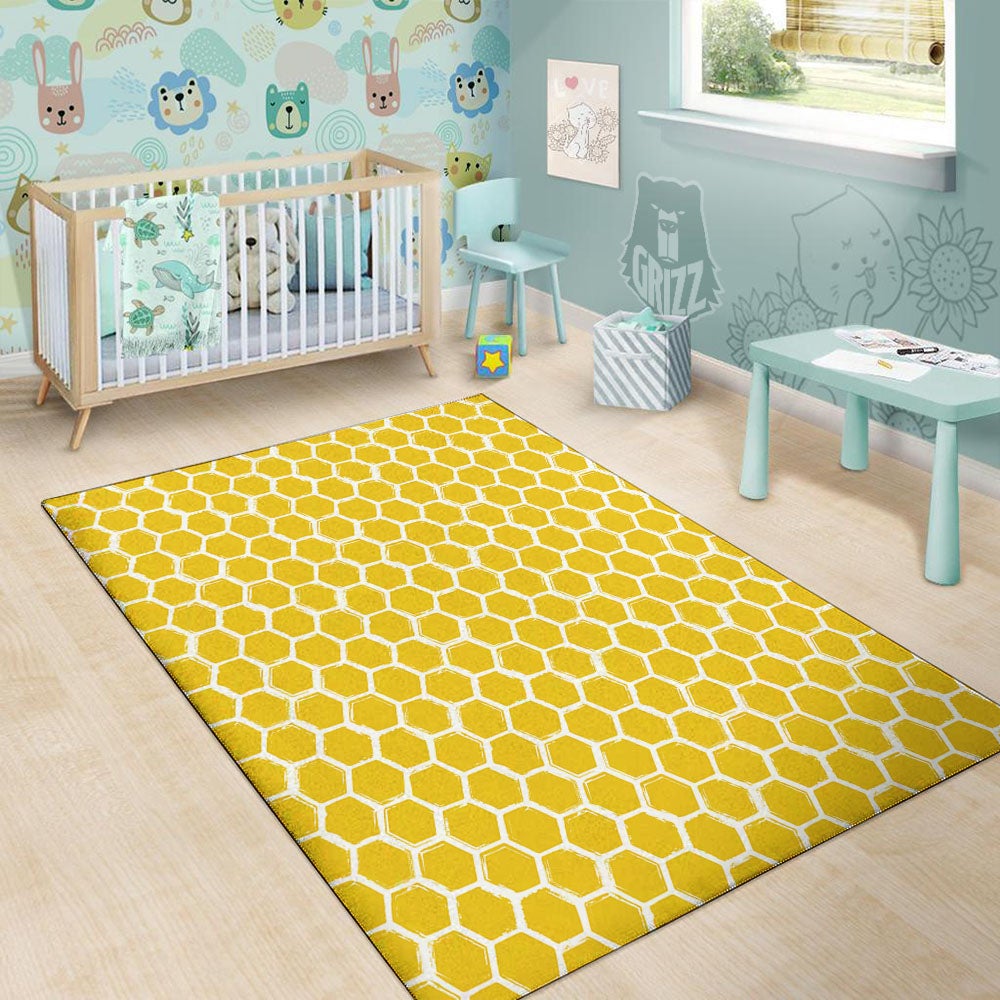 Honeycomb Print Pattern Floor Mat-grizzshop