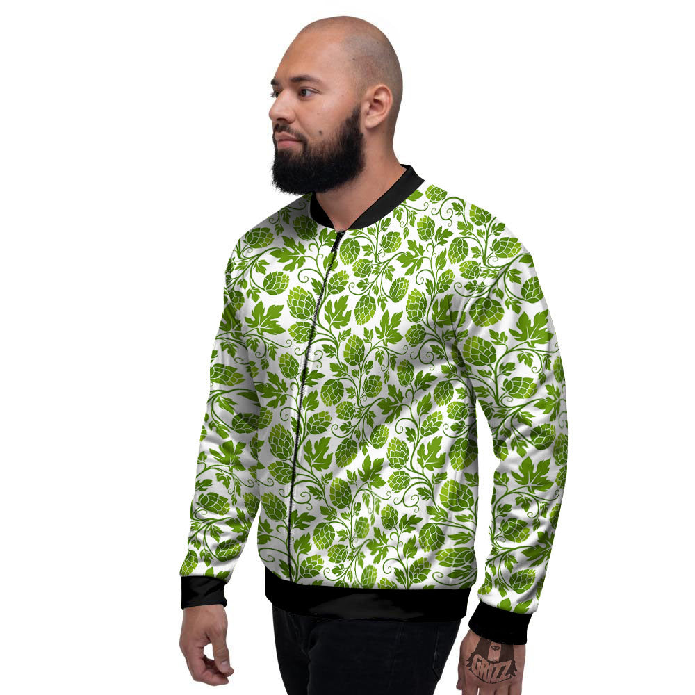Hop Cone Cartoon Print Pattern Men's Bomber Jacket-grizzshop