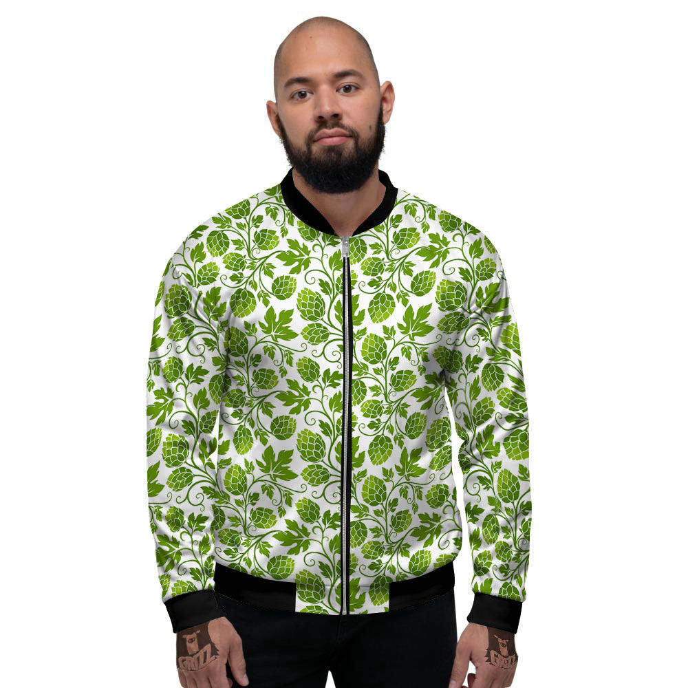Hop Cone Cartoon Print Pattern Men's Bomber Jacket-grizzshop