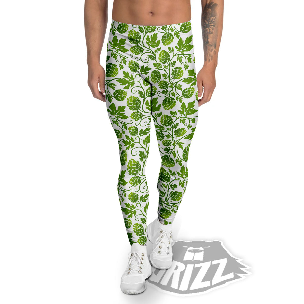 Hop Cone Cartoon Print Pattern Men's Leggings-grizzshop