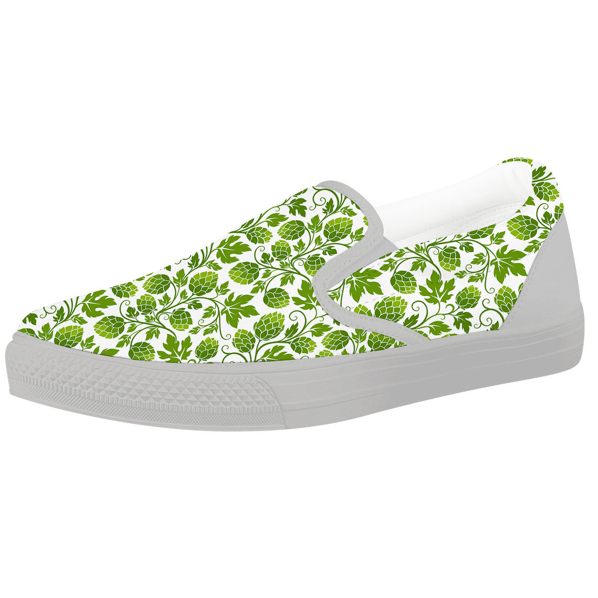 Hop Cone Cartoon Print Pattern White Slip On Shoes-grizzshop