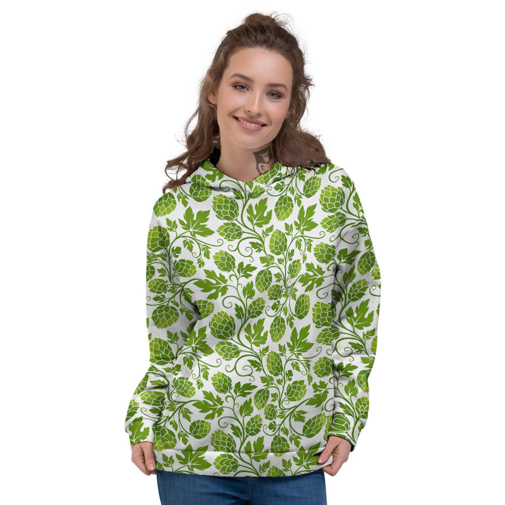 Hop Cone Cartoon Print Pattern Women's Hoodie-grizzshop