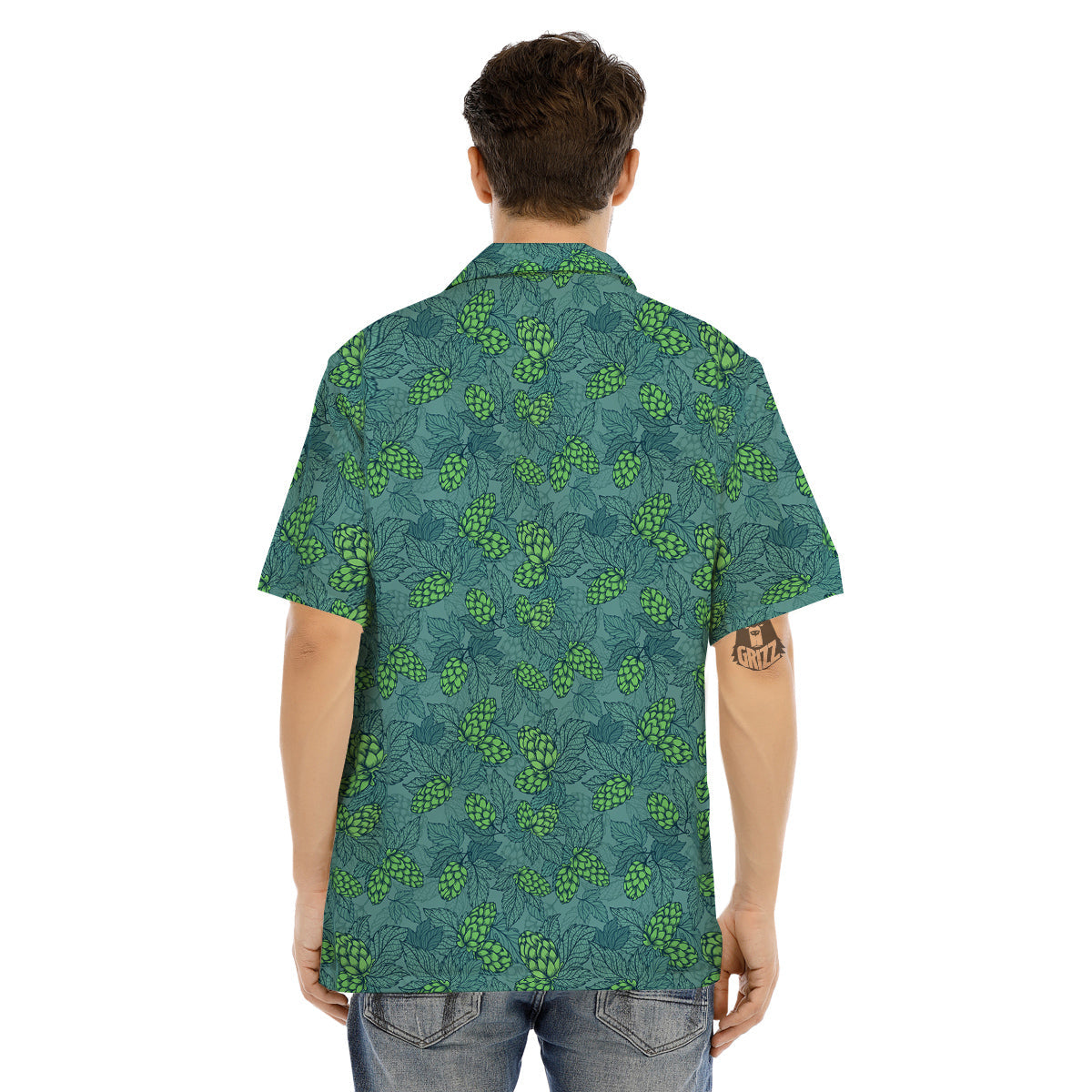 Hop Cone Cute Print Pattern Men's Hawaiian Shirt-grizzshop