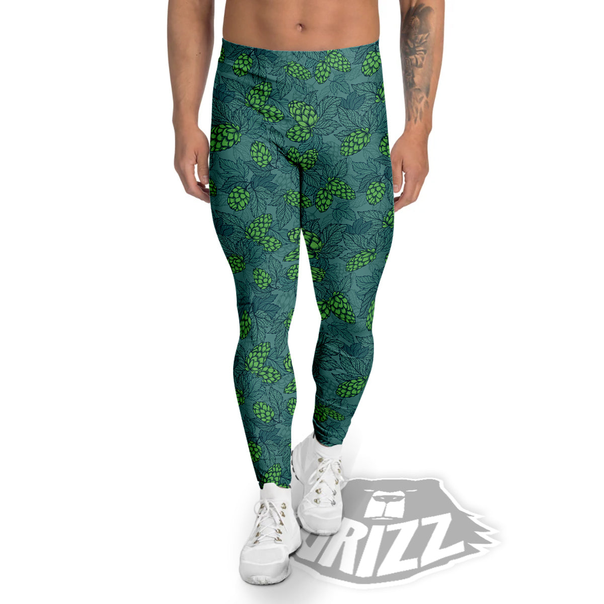 Hop Cone Cute Print Pattern Men's Leggings-grizzshop