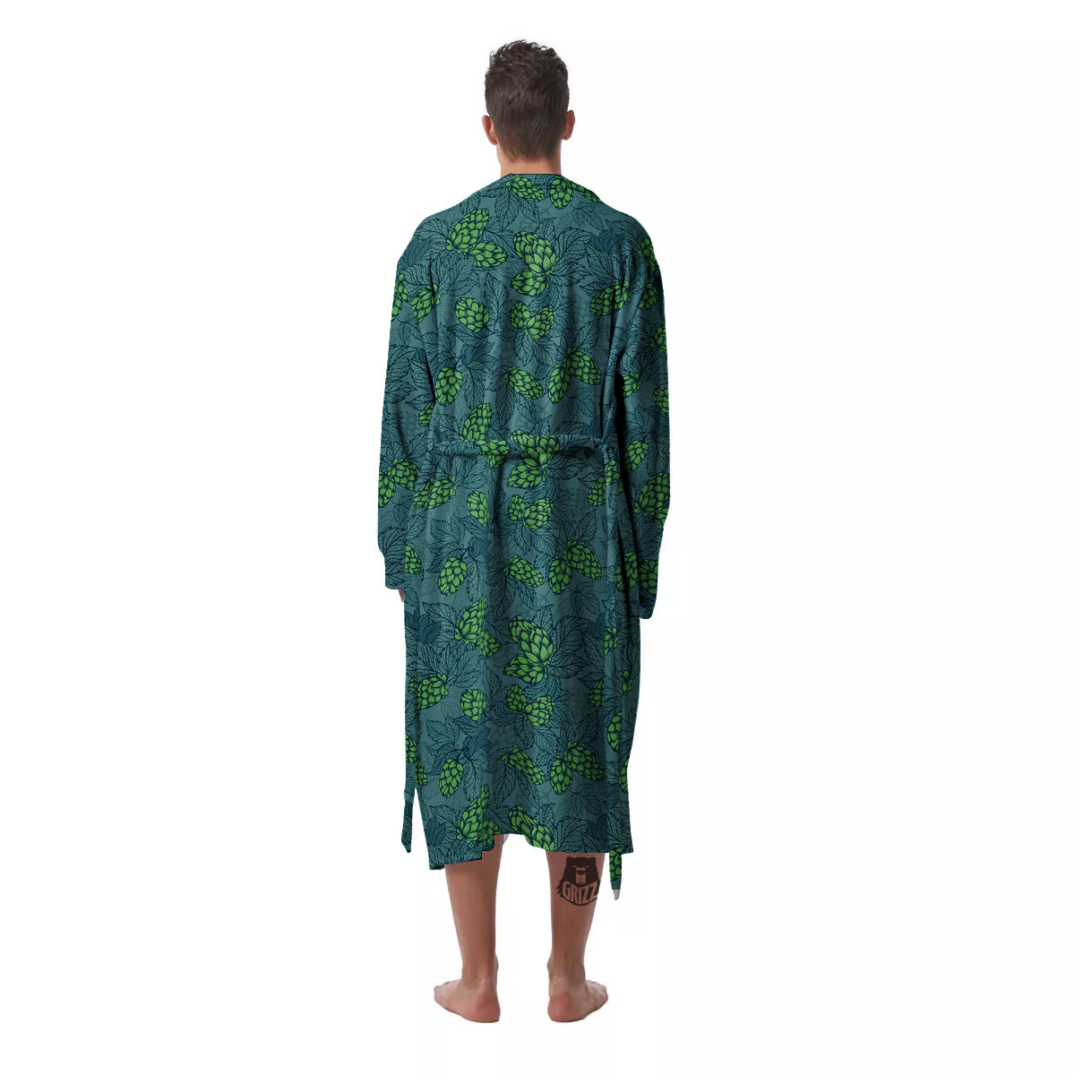 Hop Cone Cute Print Pattern Men's Robe-grizzshop