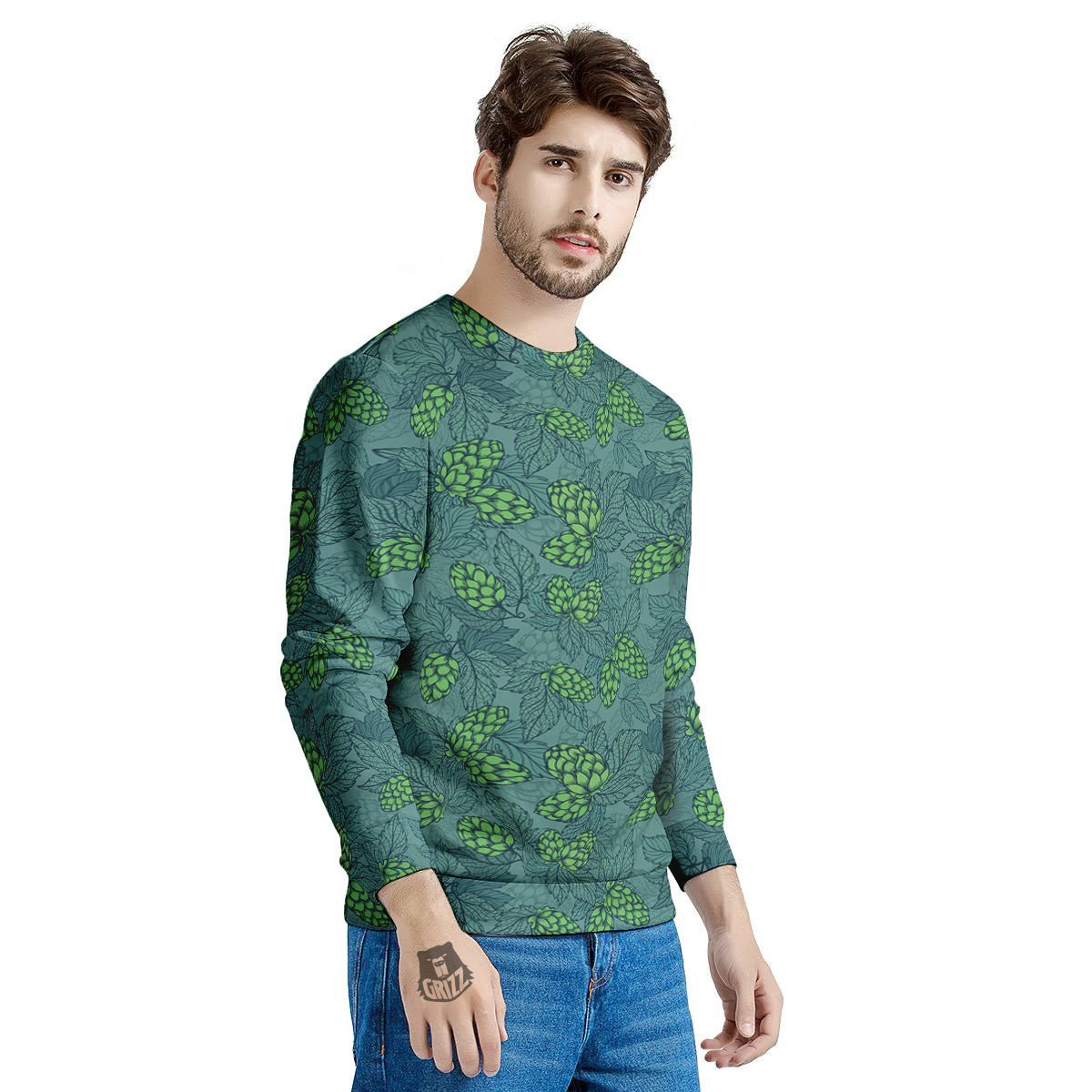 Hop Cone Cute Print Pattern Men's Sweatshirt-grizzshop